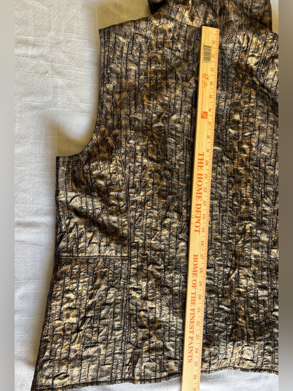 Zenergy by Chico’s Metallic Bronze Quilted Leopard Print Vest - Size 3/Women 16 - Picture 4 of 11